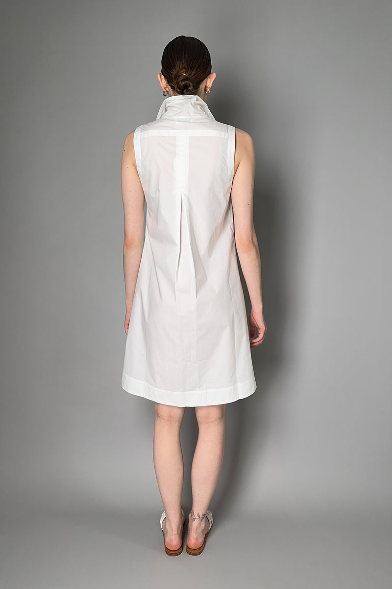 Tonet Sleeveless Cotton Midi Dress in White