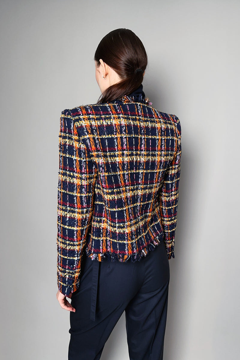 L'Agence Multi Colour Navy Tweed Jacket- Ashia Mode- Vancouver, BC