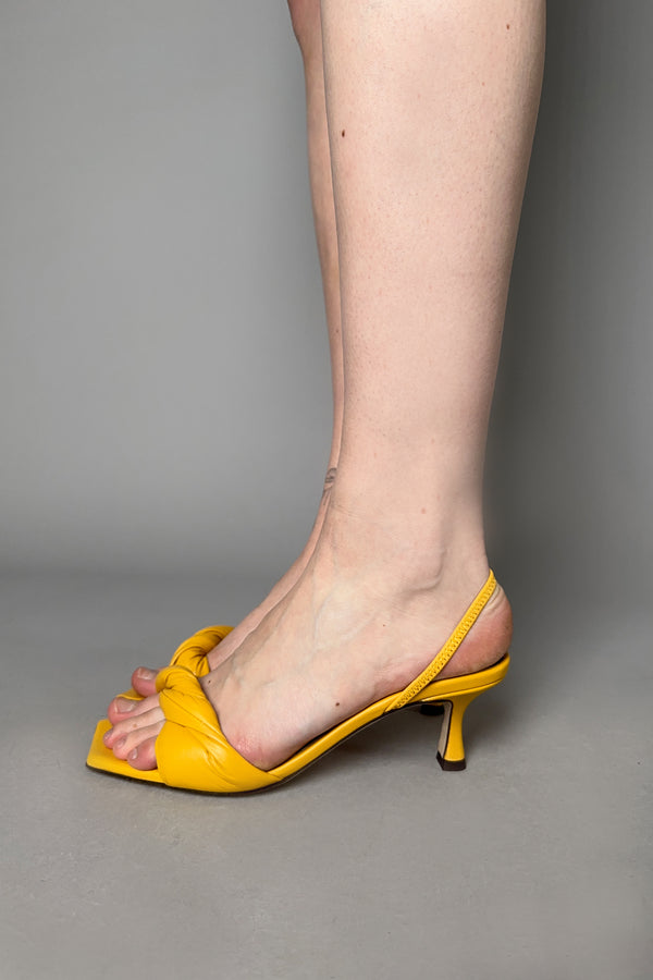 Lorena Antoniazzi Kitten Heel Sandals in Buttercup Yellow
