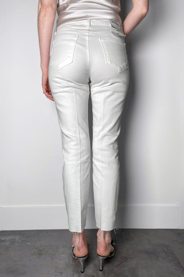 L'Agence "Blanc" Sada White Straight Cut Jeans - Ashia Mode
