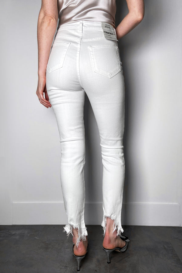 L'Agence "Blanc Destruct" Distressed White Jeans - Ashia Mode