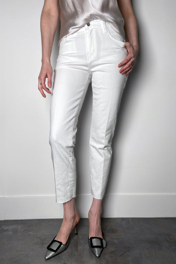 L'Agence "Blanc" Sada White Straight Cut Jeans - Ashia Mode