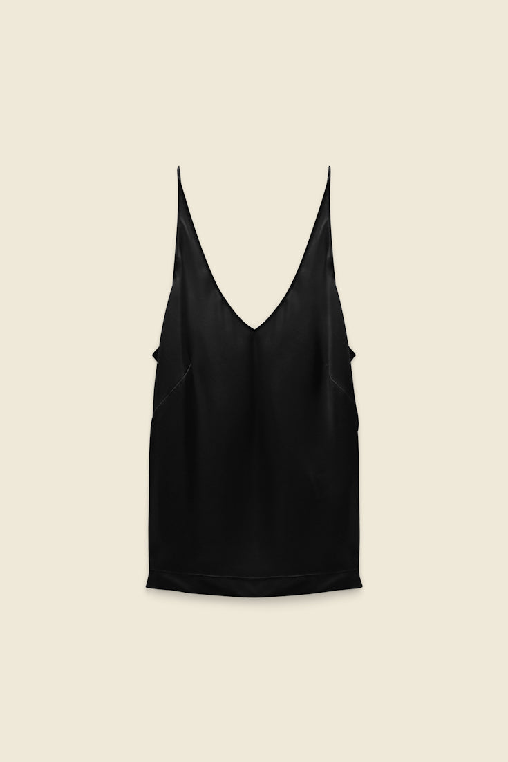 Dorothee Schumacher Sense of Shine Silk Camisole in Black Vancouver. Shop Online or in Store.