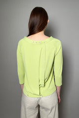 Annette Gortz Long Sleeve Knit Boat Neck Top in Apple Green Vancouver. Shop Online or in Store.