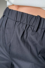 Antonelli Firenze Roubaix Pull-On Crisp Cotton Pants in Black