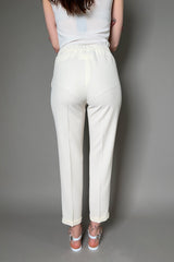 Antonelli Firenze Rosalba Cropped Crepe Pants in Cream