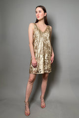 Antonelli Firenze Noemi Short Gold Sequin Dress