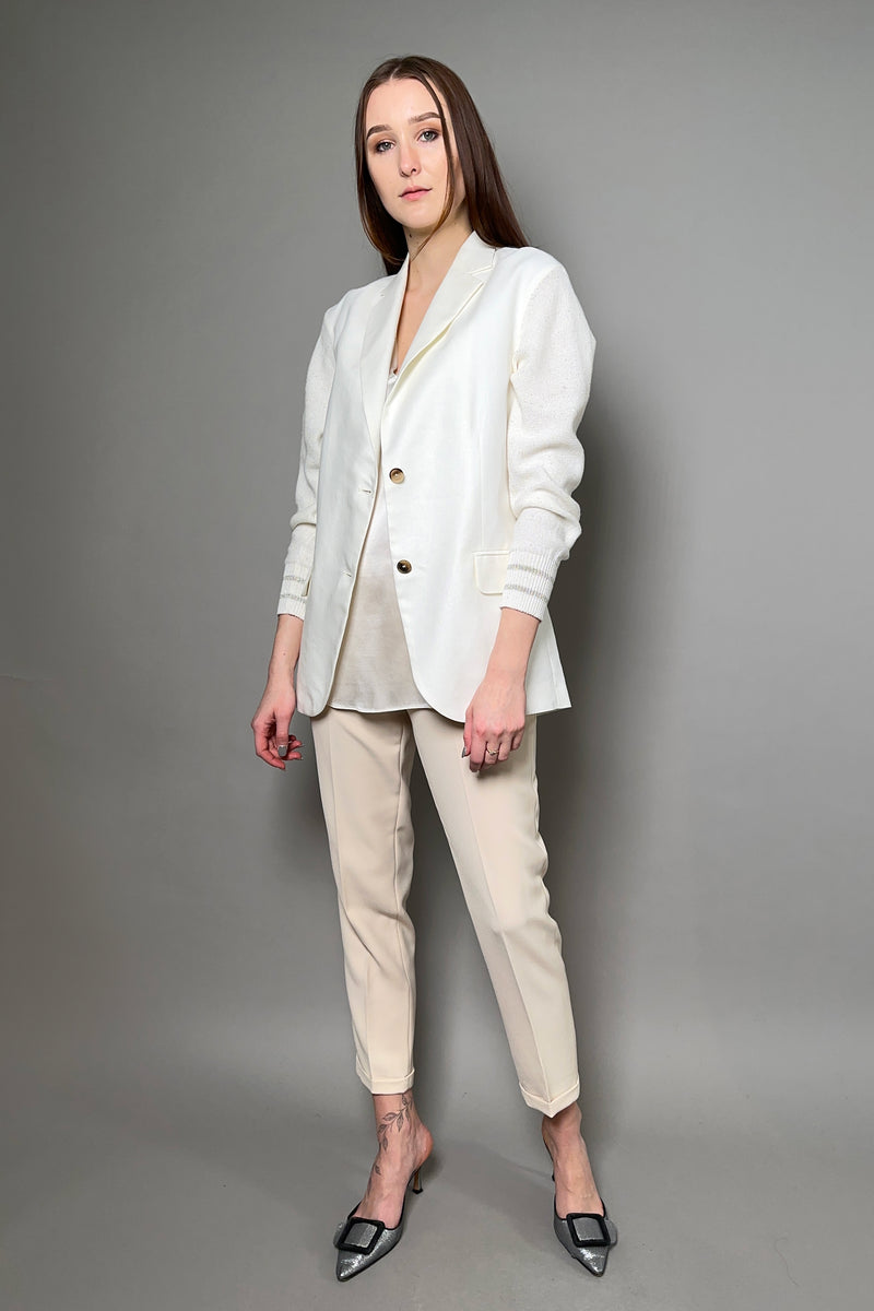 Antonelli Firenze Pecan Silk V-Neck Tank Top in Champagne