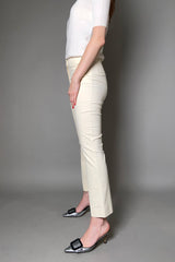 D. Exterior Flared Velvet Pants in Cream