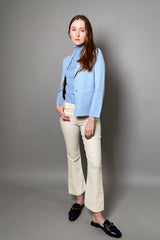 D. Exterior Flared Velvet Pants in Cream