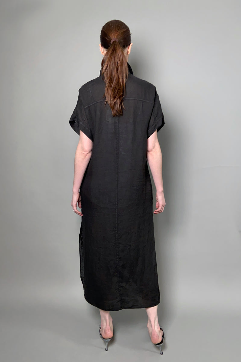 Antonelli Moena Linen Duster-Dress in Black