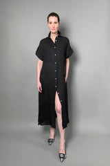 Antonelli Moena Linen Duster-Dress in Black