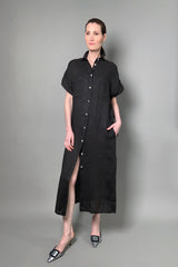 Antonelli Moena Linen Duster-Dress in Black
