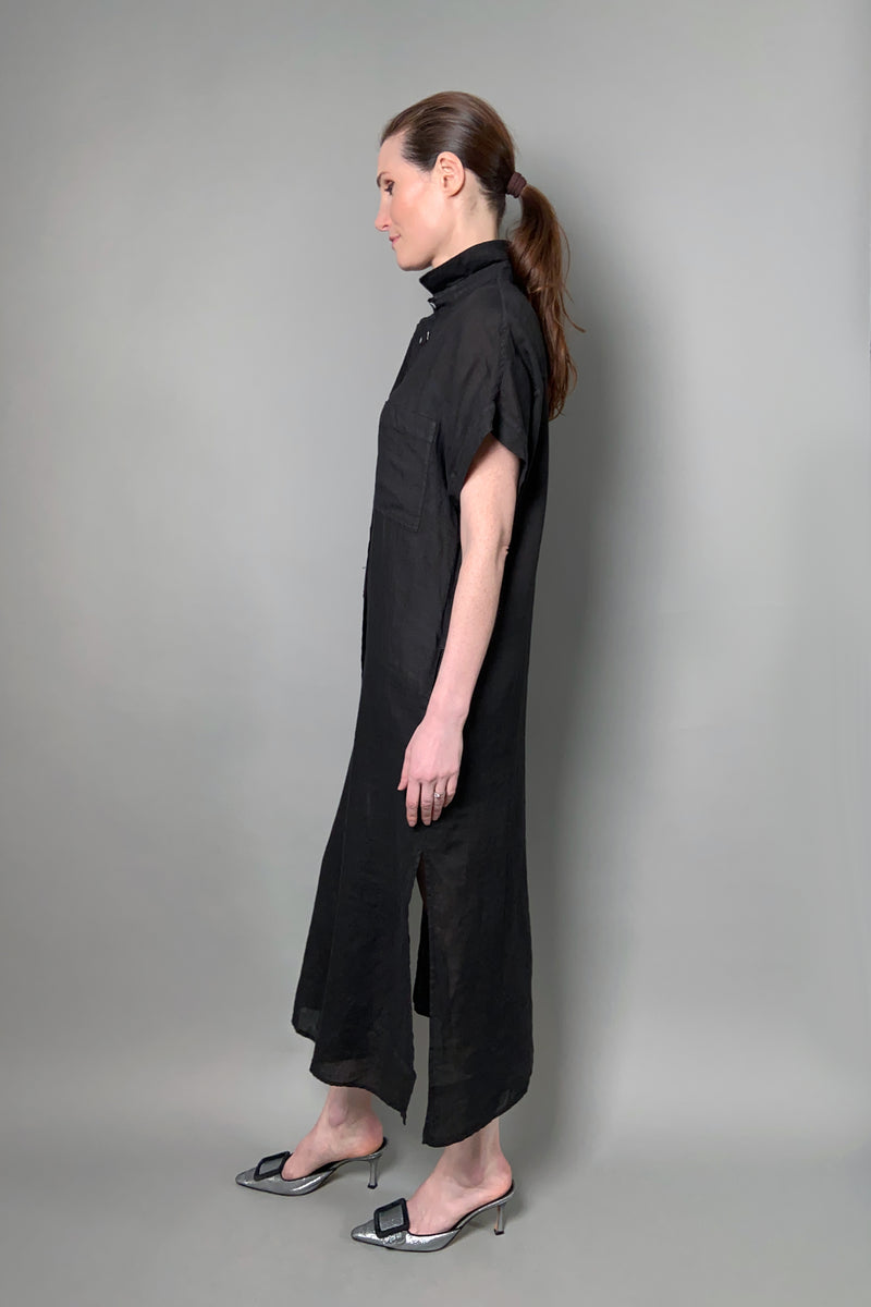 Antonelli Moena Linen Duster-Dress in Black