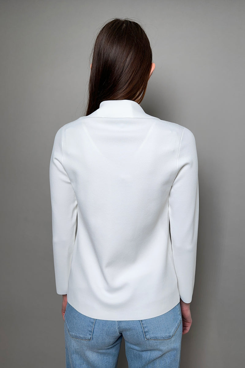 D. Exterior Double Breasted Knit Blazer in White Vancouver. Shop Online or in Store.