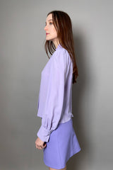 Dorothee Schumacher New Arrivals Modern Flow Blouse in Powder Lilac - Ashia Mode