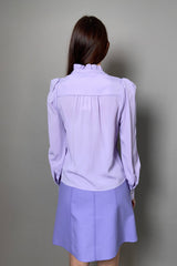 Dorothee Schumacher New Arrivals Modern Flow Blouse in Powder Lilac - Ashia Mode
