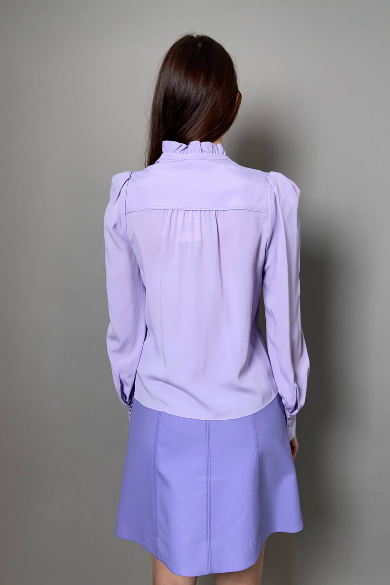 Dorothee Schumacher New Arrivals Modern Flow Blouse in Powder Lilac - Ashia Mode