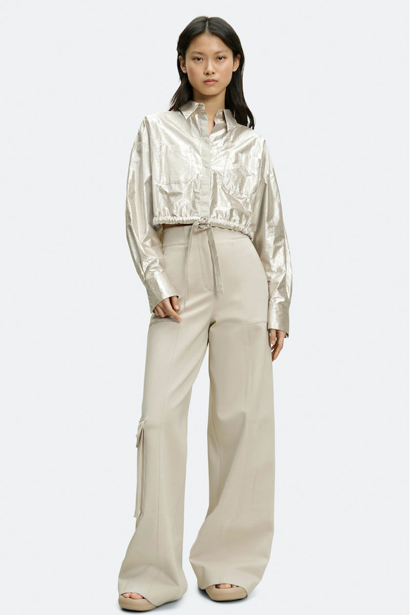 Dorothee Schumacher New Arrivals Emotional Essence Cargo Pants in Soft Beige - Ashia Mode