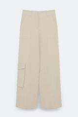 Dorothee Schumacher New Arrivals Emotional Essence Cargo Pants in Soft Beige - Ashia Mode