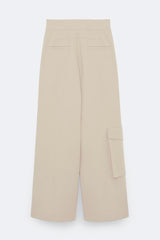 Dorothee Schumacher New Arrivals Emotional Essence Cargo Pants in Soft Beige - Ashia Mode