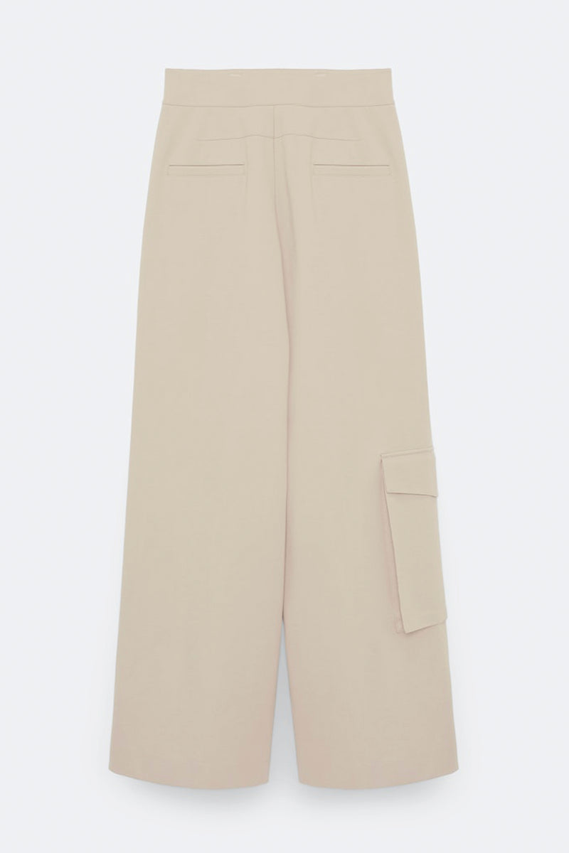 Dorothee Schumacher New Arrivals Emotional Essence Cargo Pants in Soft Beige - Ashia Mode
