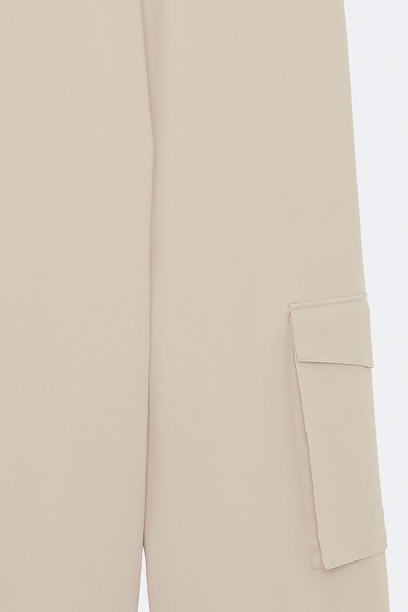 Dorothee Schumacher New Arrivals Emotional Essence Cargo Pants in Soft Beige - Ashia Mode