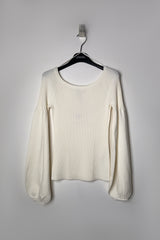 Dorothee Schumacher Sale Sleek Ribs Pullover in Off White - Ashia Mode
