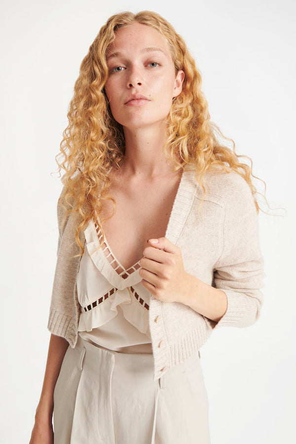 Dorothee Schumacher Sale Fluid Volumes Top in Off White - Ashia Mode