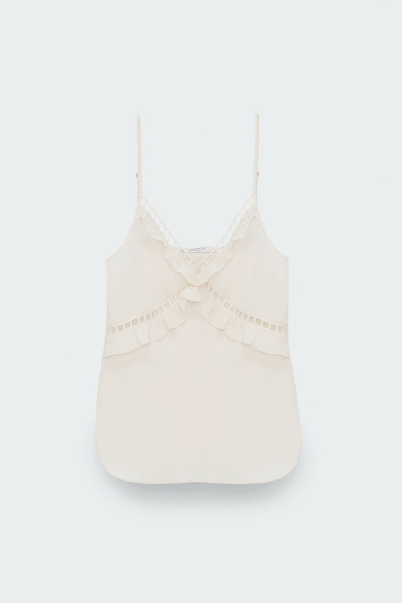 Dorothee Schumacher Sale Fluid Volumes Top in Off White - Ashia Mode
