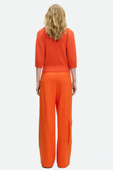 Dorothee Schumacher New Arrivals Modern Statement Pullover in Spiced Orange - Ashia Mode