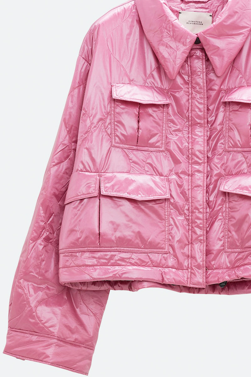 Dorothee Schumacher New Arrivals Cozy Coolness Jacket in Adored Pink - Ashia Mode