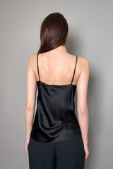 Dorothee Schumacher New Arrivals Shiny Ease Top in Pure Black - Ashia Mode