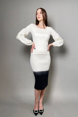 Dorothee Schumacher Sale Sleek Ribs Pullover in Off White - Ashia Mode