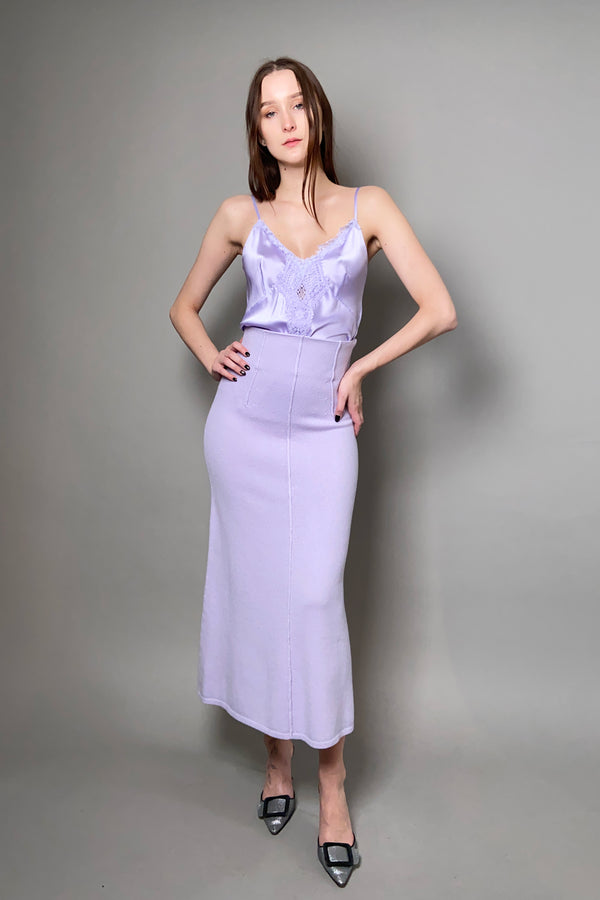 Dorothee Schumacher New Arrivals Modern Statements Skirt in Powder Lilac - Ashia Mode