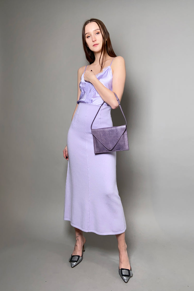 Dorothee Schumacher Sale Textured Luxe Envelope Purse in Wild Orchid Lilac - Ashia Mode