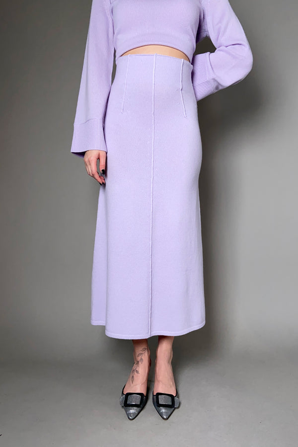 Dorothee Schumacher New Arrivals Modern Statements Skirt in Powder Lilac - Ashia Mode