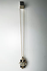 Erickson Beamon Long Swarovski Necklace with Iridescent Pendant