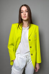Ermanno Scervino Firenze Blazer with Crest in Neon Yellow-Green
