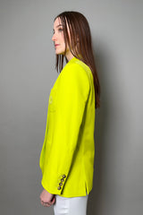 Ermanno Scervino Firenze Blazer with Crest in Neon Yellow-Green
