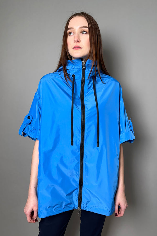 Ermanno Scervino Firenze Light Hooded Jacket in Azul Blue