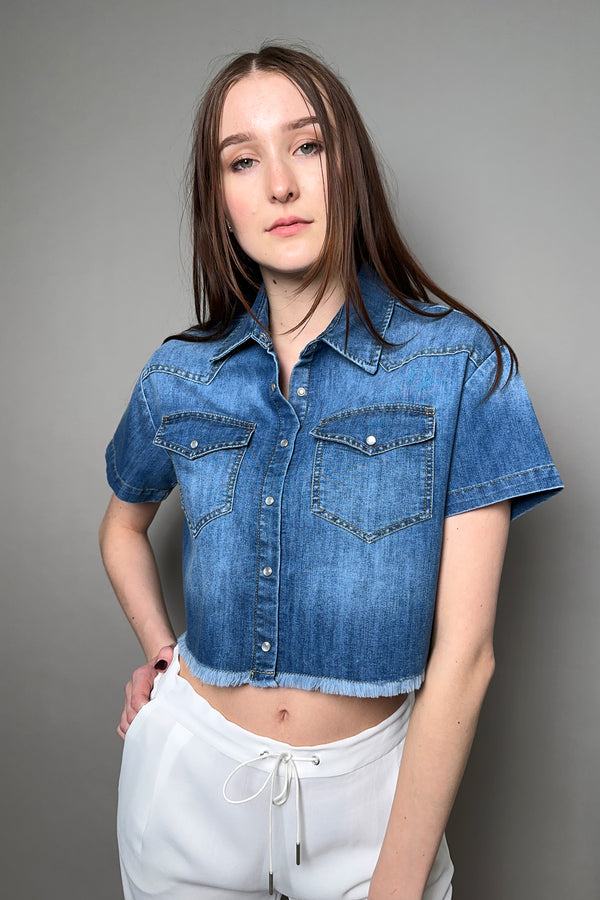 Ermanno Scervino Firenze Cropped Denim Shirt