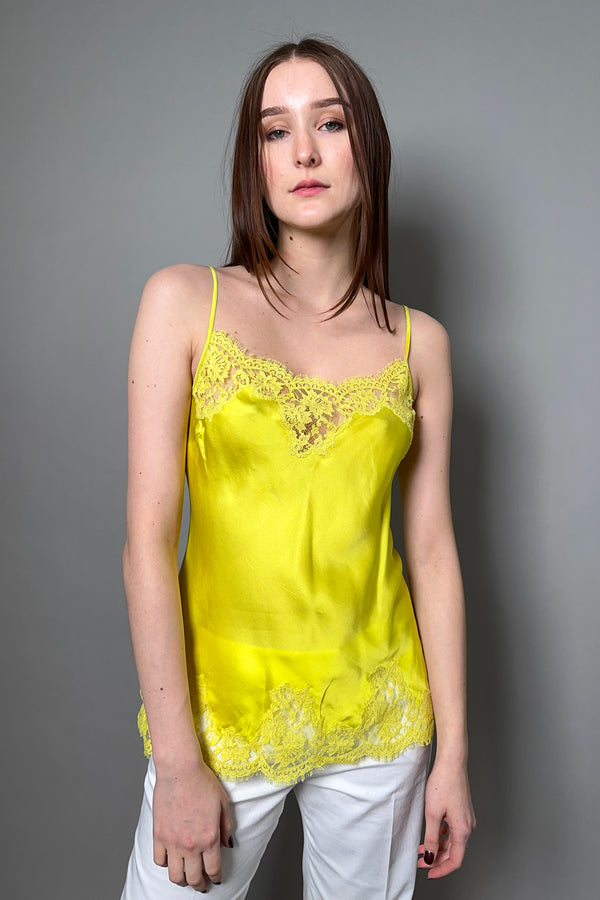 Ermanno Scervino Firenze Lace Camisole in Bright Yellow