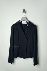 Fabiana Filippi Fitted Jersey Knit Blazer in Black