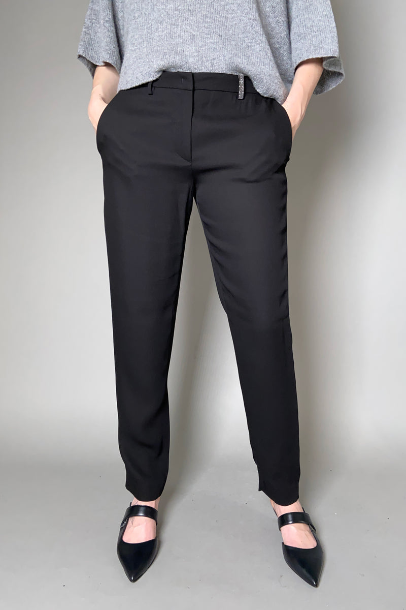 Fabiana Filippi Crepe Trousers in Black