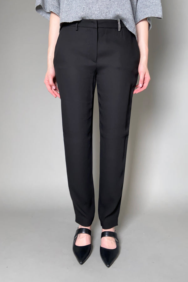 Fabiana Filippi Crepe Trousers in Black