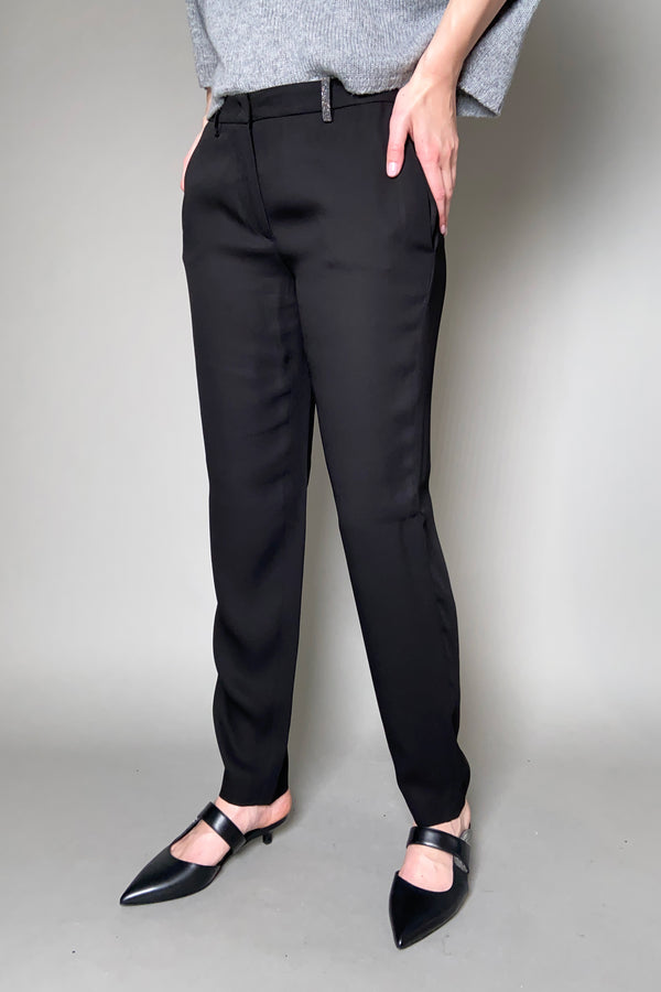 Fabiana Filippi Crepe Trousers in Black