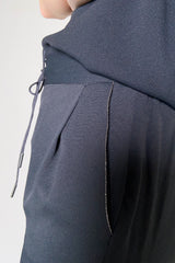 Fabiana Filippi Silk Crepe Jogger Pants with Brilliant Beading in Black