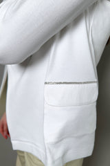 Fabiana Filippi Fitted Jersey Knit Blazer in White