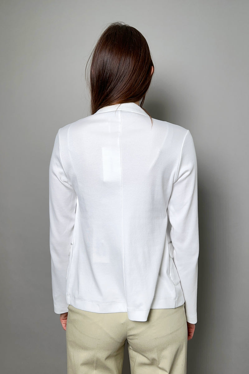 Fabiana Filippi Fitted Jersey Knit Blazer in White